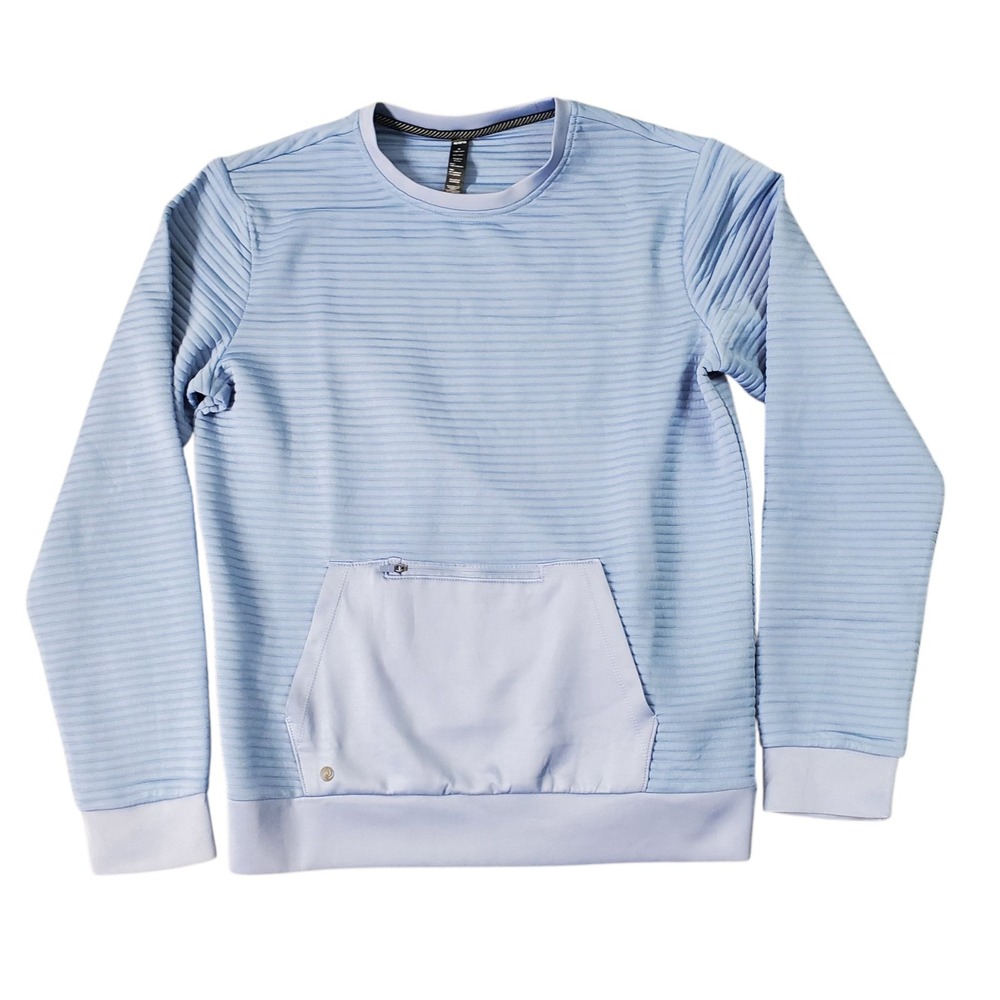 NWT Apana Sweatshirt Mens Large Haze Lavender Ribbed Zip Pocket New With Tags